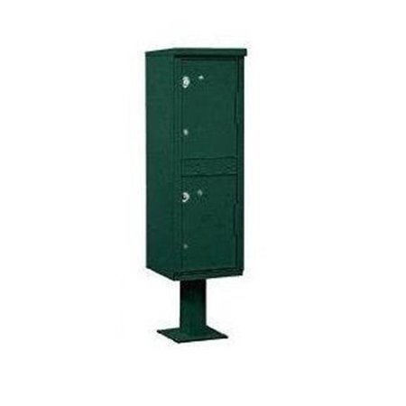 SALSBURY INDUSTRIES Salsbury Industries 3302GRN-U Outdoor Parcel Locker - 2 Compartments - Green - USPS Access 3302GRN-U